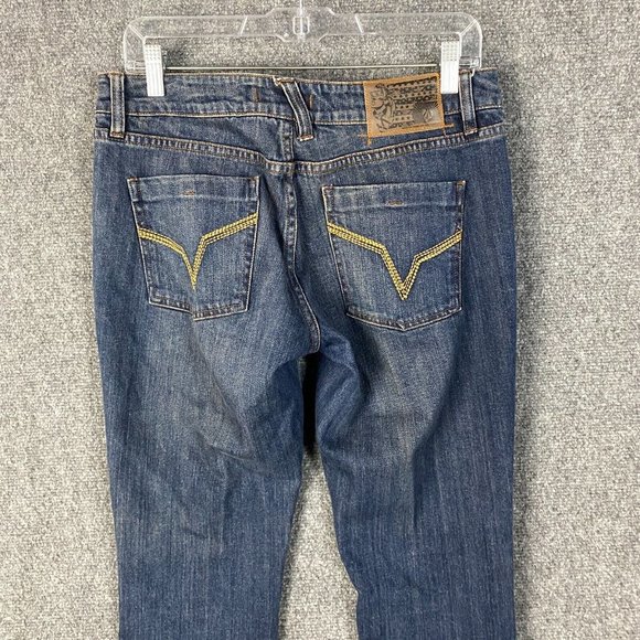 Volcom Straight Leg Skinny Jeans Women's Size 9 Denim Cotton Mid Rise - Picture 7 of 12